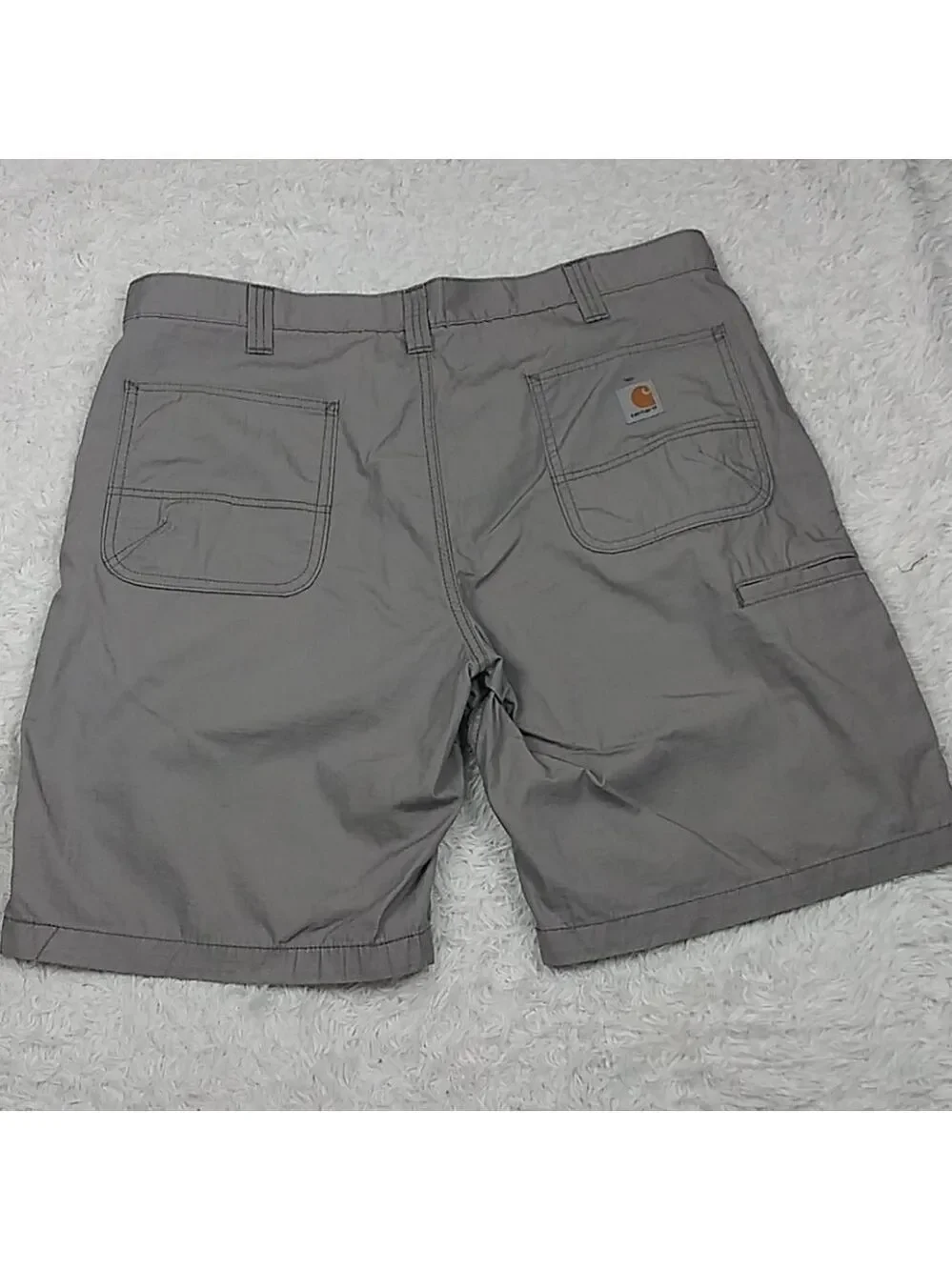 Carhartt Force Relaxed Fit Men's Gray Mid Rise Button Zipper Cargo Short